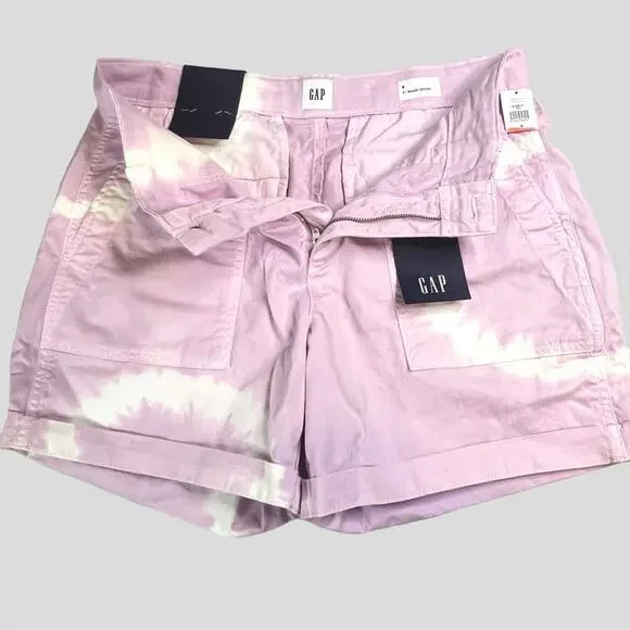 NWT Gap High Rise Utility Short 5” Khaki Shorts 6 Lavender Shortbread Pastel - Picture 3 of 10